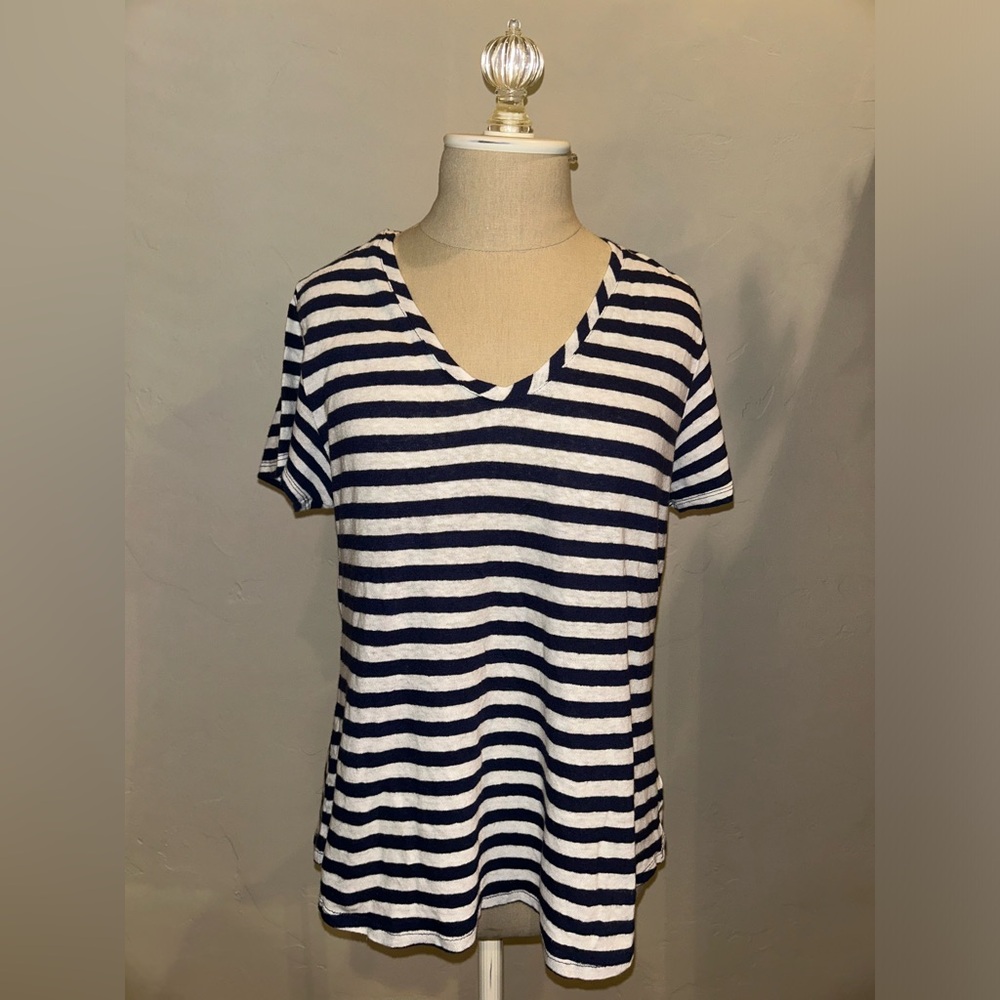 Vineyard Vines Striped Linen Tee Shirt